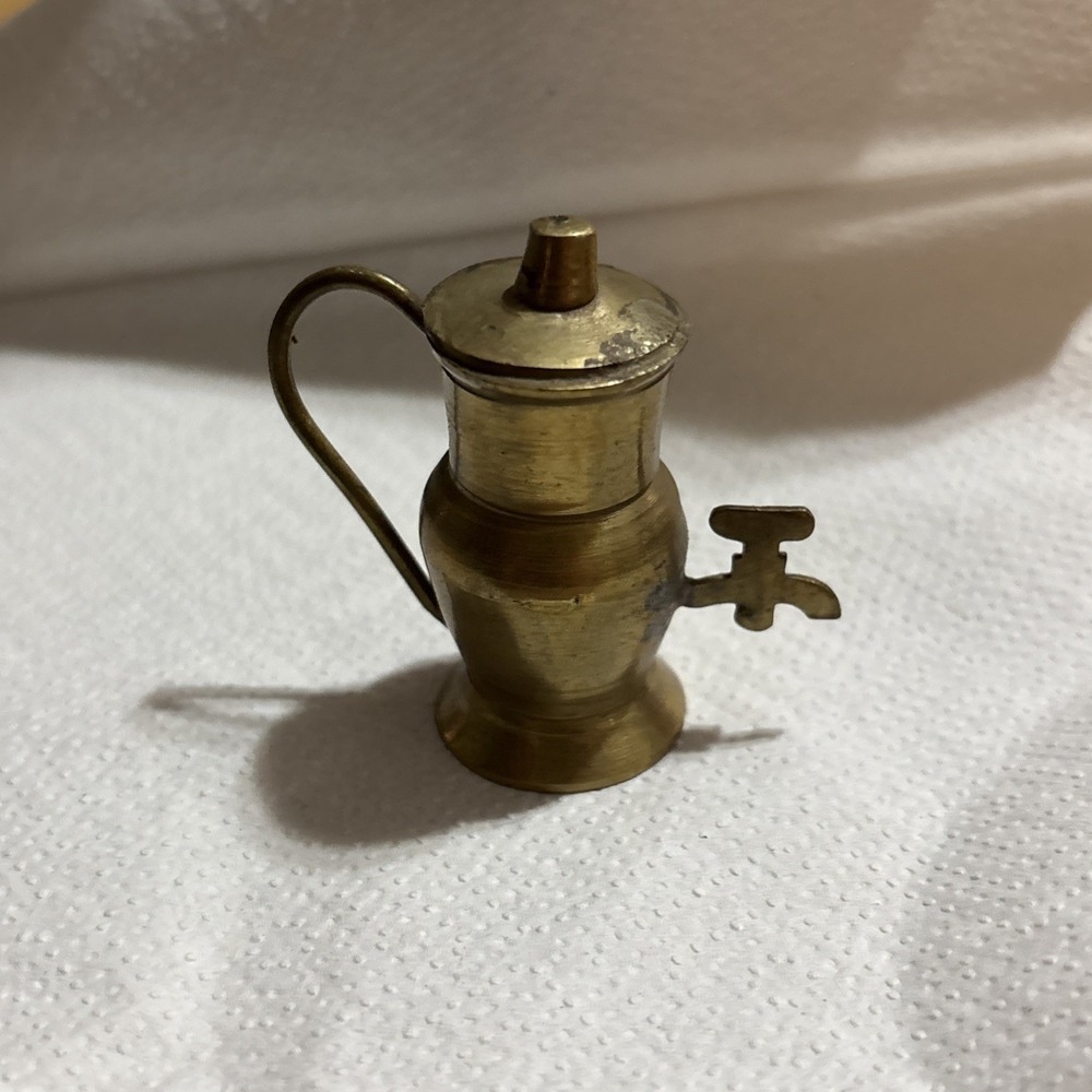 Miniature Brass Samovar Vintage